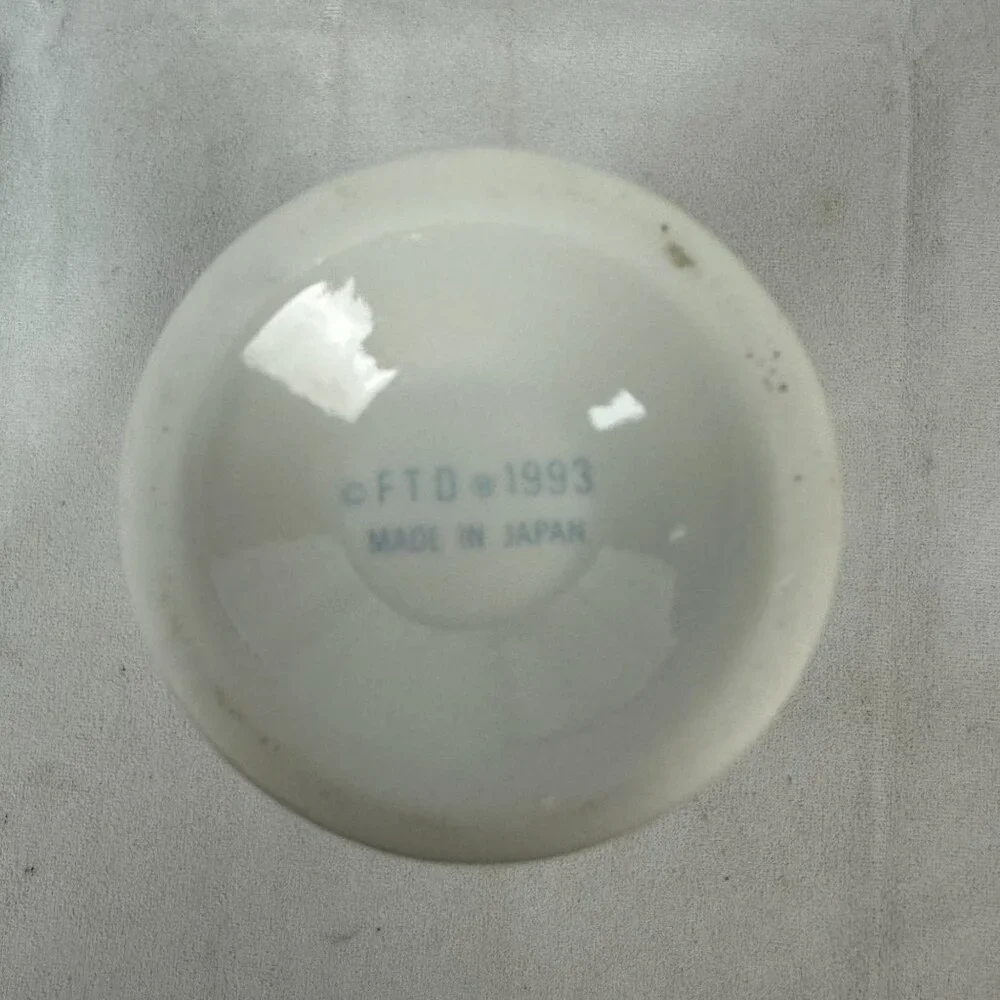 FTD 1993 Floral Ceramic Vase Made In Japan